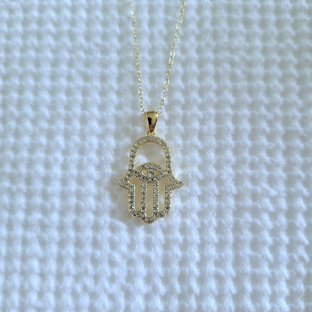 Cote d'Argent Gold💛 Hamsa🤚 Pendant Necklace - NWT - Picture 16 of 16